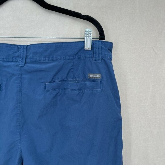 Columbia Shorts Mens 36 Blue Chino‎ FLAW Washed Out Flat Front Cotton Classic - Picture 4 of 9